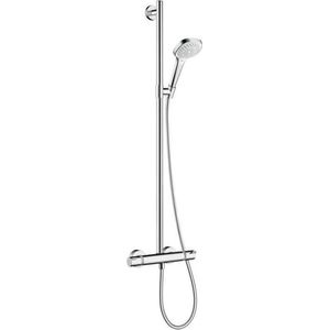 Hansgrohe Croma Select E Multi SemiPipe doucheset 100, wit-, chroom