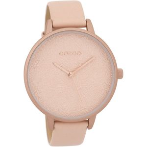 OOZOO Timepieces - Zacht roze horloge met zacht roze leren band - C9593