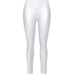 Angel of Style Angel of Style - Dames - Legging Skinny Fit zilverkleurig metallic - Zilver - Maat 44