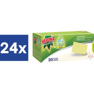 Vapona Green Action Anti-mug Navulling Tabletten (Voordeelverpakking) - 24 x 30 stuks