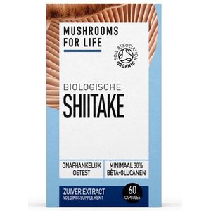 Shiitake Capsules Bio Paddenstoelen Superfood Supplement Mushrooms4Life 60 stuks