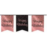Paper Dreams Vlaggenlijn Happy Birthday 600 Cm Karton Roze/zwart