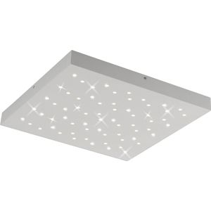 LED Plafondlamp - Plafondverlichting - Trion Tarza - 22W - Aanpasbare Kleur - Afstandsbediening - Dimbaar - Vierkant - Mat Wit - Aluminium