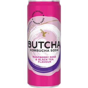 Butcha - Raspberry Rose & Black Tea - Blik - 12x 25cl