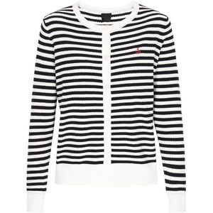 DreiMaster - Classic Look - Gebreid Vest - Zwart / Offwhite