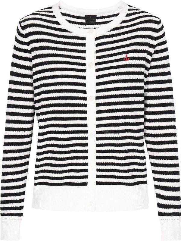 DreiMaster - Classic Look - Gebreid Vest - Zwart / Offwhite