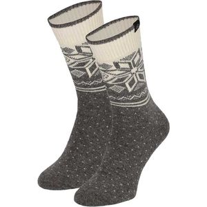 Apollo - Noorse Wollen Huissokken - Huissokken Heren - Grijs - Maat 39/42 - Scandinavische sokken