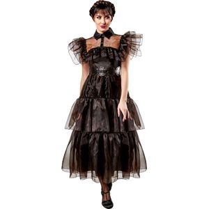 Rubies - Wednesday baljurk volwassen (maat M) - Carnaval - Wednesday Addams kostuum - Wednesday jurk