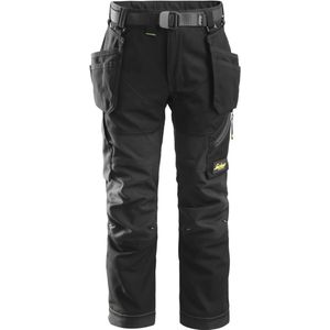 Snickers 7505 FlexiWork, Junior Broek - Zwart/Zwart