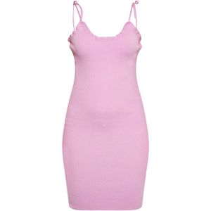 Mymo - Midi-jurk - Roze - Katoenmix - V-hals
