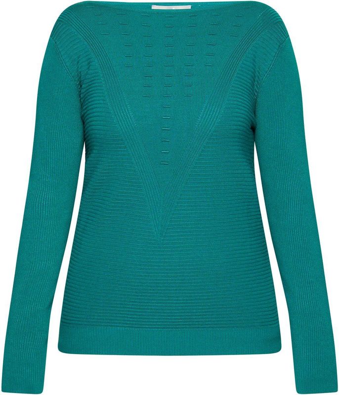 Usha - Trui - Smaragd - Viscose - Lange Mouw - Slanke Pasvorm