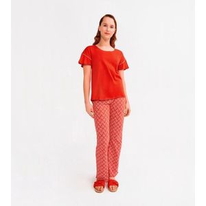 Lords & Lilies pyjama dames - rood - 211-5-LPB-Z/433 - maat S