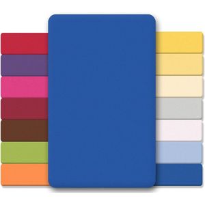 Lucina for Kids Peuter Hoeslaken Dubbelpak 60x120 - 70x140 cm royal blue katoenen hoeslaken