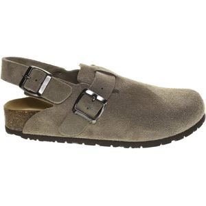 Taupe Clog Met Riem Suede Bionatura maat 37