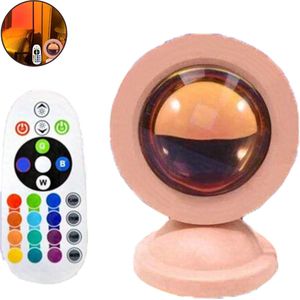 Nivard Projection Lamp - Sunset Lamp - Projector - Golden Hour lamp - Zonsondergang - Zon Lamp - Afstandsbediening - 16 Kleuren