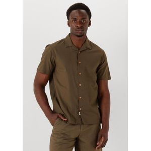 Anerkjendt - Groen - Katoen/Linnen Shirt - Heren