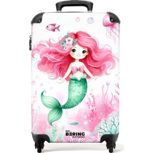 NoBoringSuitcases.com® - Zeemeermin kinderkoffer - Trolley koffer meisje - 55x35x25
