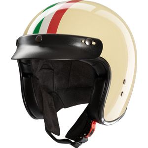 Redbike RB-802 - Retro Jethelm - Italia - Maat XXL - Motorhelm - Italiaanse kleuren - Ook voor Brommer, Scooter en Snorfiets - ECE 22.06