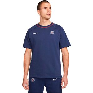 Nike Paris Saint Germain Reis 22/23 Kort Mouw T-Shirt Heren - Midnight Navy / White - M