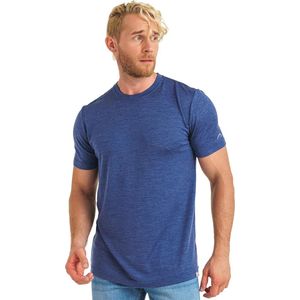 Merino T-shirt voor heren - Korte Mouwen, Lichtgewicht Sportshirt in Windsor Blauw, M