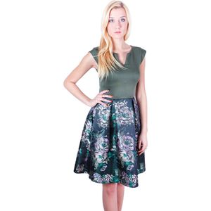 John Zack Green elegante bloemenjurk