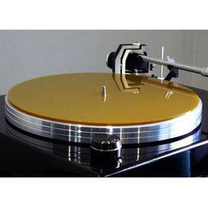 Winyl | W-Mat Acryl Goud | Platenspeler mat | 3mm dik | rond 295mm