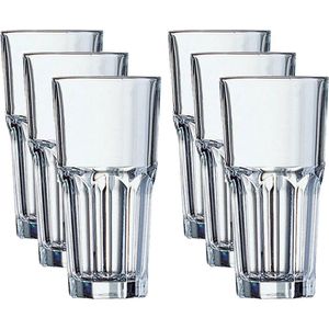 24x Longdrinkglazen 310 ml - 31 cl - Longdrink glazen - Water/sap/koffie/thee glazen - Longdrink glazen van glas