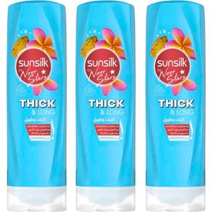 Sunsilk Conditioner Thick & Long - Met Biotin en Castor Olie - 3 x 350ml
