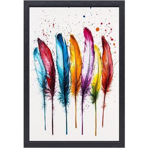 MuchoWow© Print op canvas, muurdecoratie, schilderij, 40 x 60 cm, decoratief schilderij voor aan de muur, slaapkamerdecoratie, meisje, kunst, paraplu, graffiti, kleuren, muur