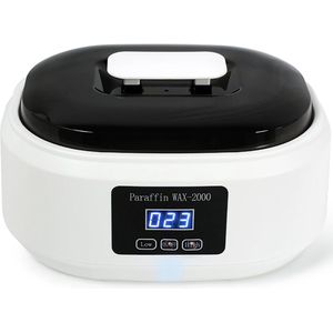Paraffinewasverwarmer - Kaarswassmeltpot met handvat en warmte-isolatieplaat - Snel verwarmend en instelbaar - Met 2 versnellingen - Grote capaciteit van 2000 ml en eenvoudig te gebruiken - Voor huidbehandeling(Wit)