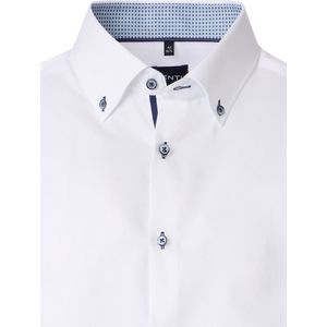 Wit Venti Overhemd Button Down Boord Met Motief Modern Fit - XXL