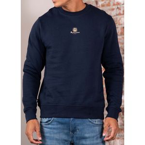 Aquascutum Centered logo crewneck - navy