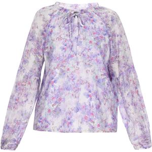 DreiMaster - Blouse - Met Ruches - Luchtige Chiffon - Bloemenprint