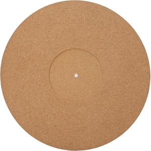 Allecto plus - Antistatische 12 Inch Draaitafel Platen Mat voor LP Platen - Slipmat van Kurk - Anti-vibratie - Ø 295 Mm