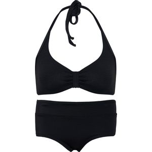 Bikini hipster broekje en haltertopje Zwart 164-170