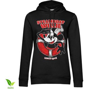 Hybris Hoodie Steamboat Willie Since 1928 Girls Hoodie HY-57-SBW002-H61-12 Black-S