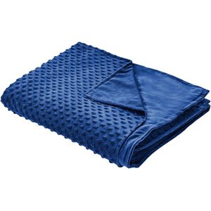 BELIANI CALLISTO - Verzwaringsdeken hoes - Blauw - 120 x 180 cm - Polyester