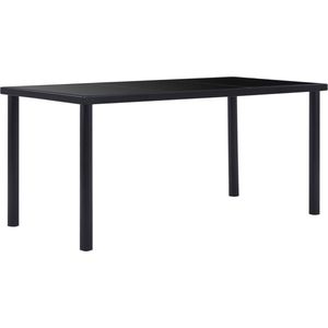 vidaXL 9-delige Eethoek - Grijs Kunstsuède - Zwart Glas Eetset - Eettafel - Zwarte Eettafel - Grijze Stoelen - Tuinset - Buitenethok - Salontafel - Diningtable - Keukenmeubilair