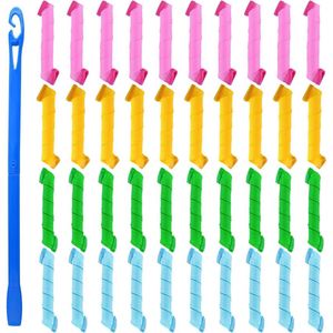 40 Pack Magic Hair Curlers - Spiraal Krullen Styling Rollers Kit voor Alle Haarlengtes 30cm - Wave Stijlen - Geen Warmte Haar Krultang - Met Styling Haken - Haarstyling Accessoires
