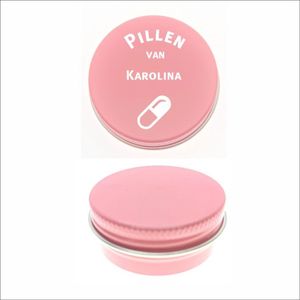 Pillen Blikje Met Naam Gravering - Karolina