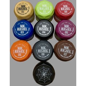 Haar Wax Mannen  - Haar Wax - Hair Wax - Mr Rebel Voordeelpak Hair Styling Wax - 1 0 Stuks -1500 ML +  1X Styling Kam Gratis  1500.ml