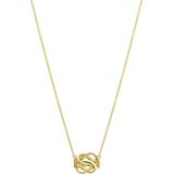 Lucardi Unisex Gerecycled goldplated stalen ketting mattenklopper - Ketting - Staal - Goudkleurig - 45 cm