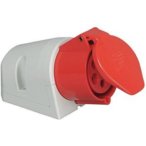 CEE wandcontactdoos 5-polig 32A 400V rood - IP44