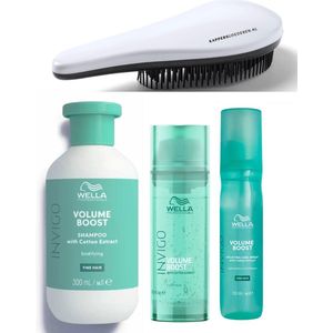 Wella Professionals - Volume Boost Set - Shampoo + Crystal Mask + Uplifting Care Spray + KG Ontwarborstel - Volume pakket