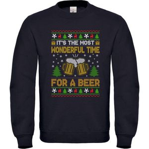 It's the most wonderful time for a beer Trui - kerst - kerstmis - feestdag - bier - winter - christmas - feest - grappig - kersttrui - sweater - unisex