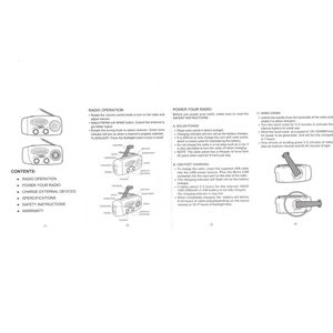 Nood Radio Op Batterijen (Accu) Voor Rampen - Knijpkat - Noodfluit - Radio Opwindbaar - Noodradio - Solar Opwindbaar - Multifunctionele Noodradio - Survival Radio - Zaklamp / Powerbank - Noodpakket - Noodpakket voor Thuis - Draagbare Radio - Zwart