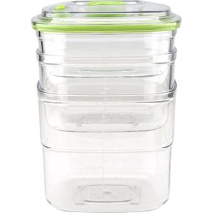 Ziva Vacuüm Vershouddoos - Medium (1,4 liter) - BPA Vrij - Vershoudbakjes - Meal Prep Bakjes - Lunchbox - Diepvriesbakjes - Vershouddoos - Vershoudbakjes Set - Plastic Bakjes - Luchtdicht Voedselcontainer  - Lunchbox - 3x langer vers dankzij vacuum