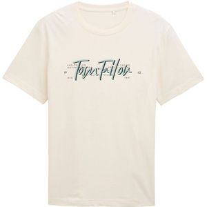 TOM TAILOR T-shirt voor heren, 10348 - Gardenia White, XXL