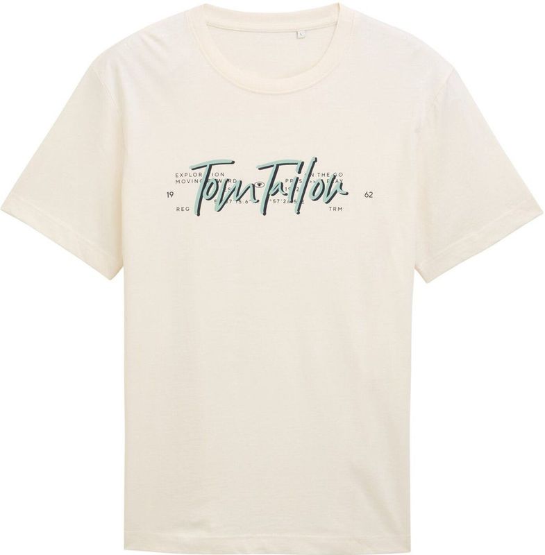 TOM TAILOR T-shirt voor heren, 10348 - Gardenia White, XXL