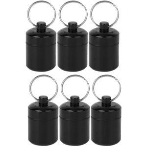 Pillendoosjes - 6-delige Set - Waterdicht - Aluminium Medicijnflessen - Sleutelhanger